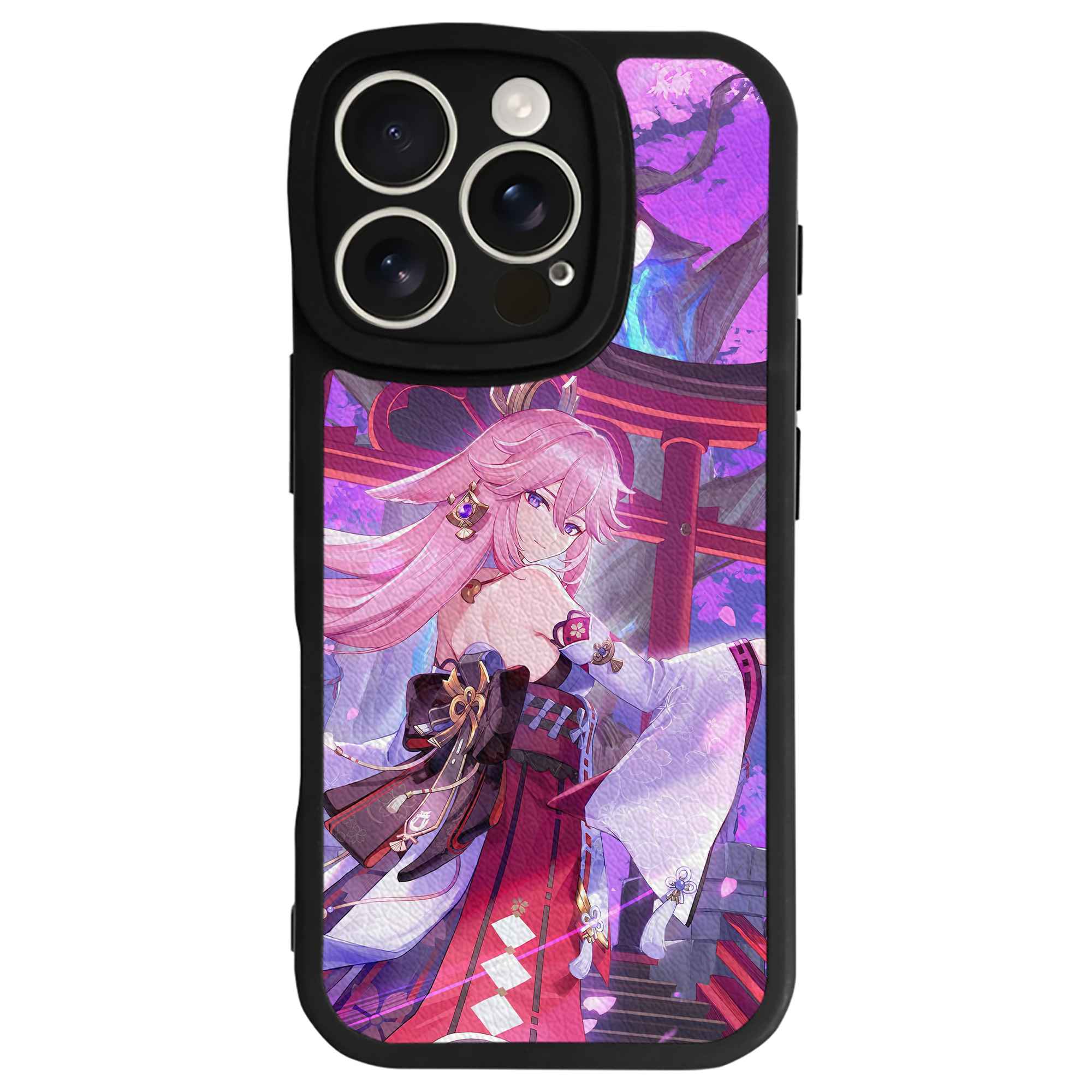 げんし神 genshin 【iPhone 16シリーズ対応】シリコンスマホケース（レザー調） 材質：シリコン
